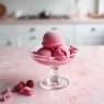 Rhubarb Sorbet With Rose Syrup
