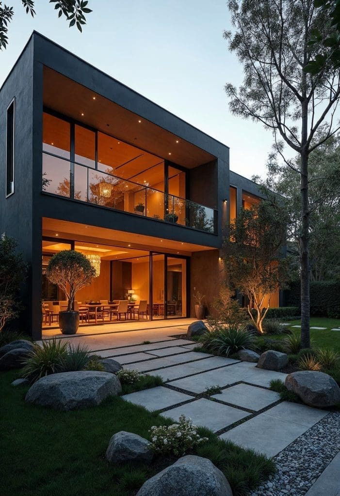zen garden inspired Flower Bed Ideas for the Front of Your House