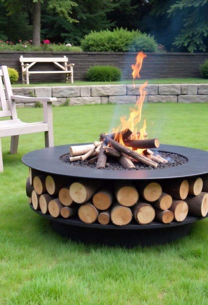 steel & circular Backyard Fire Pit