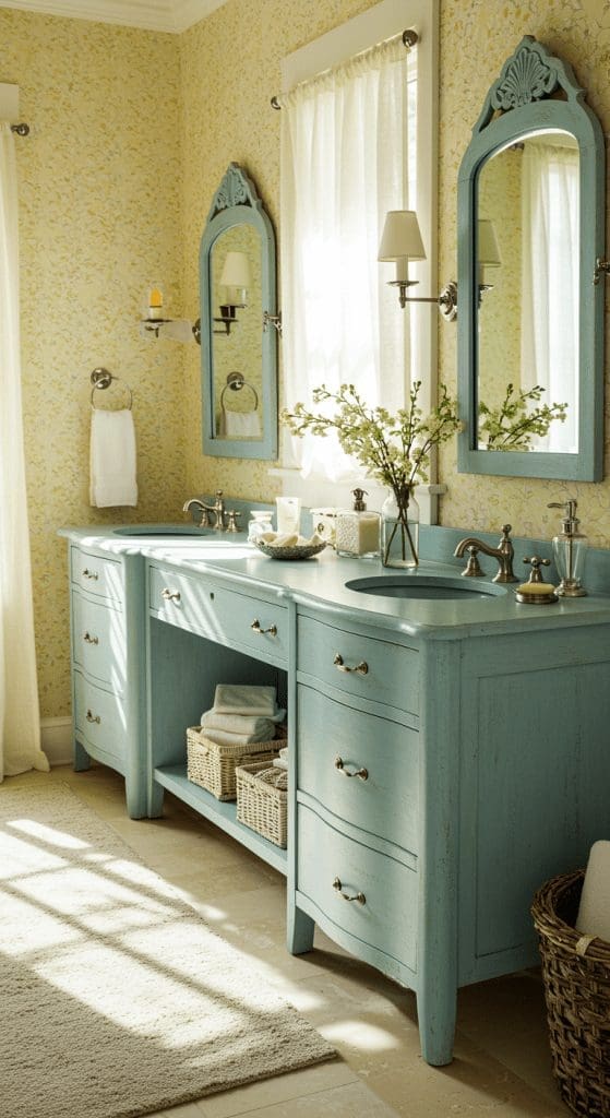 vintage style double vanity idea