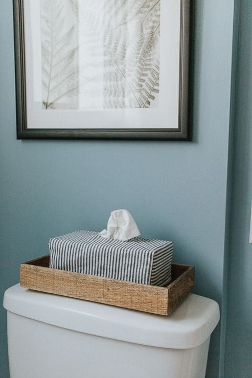 tissue box Farmhouse Bathroom DIY
