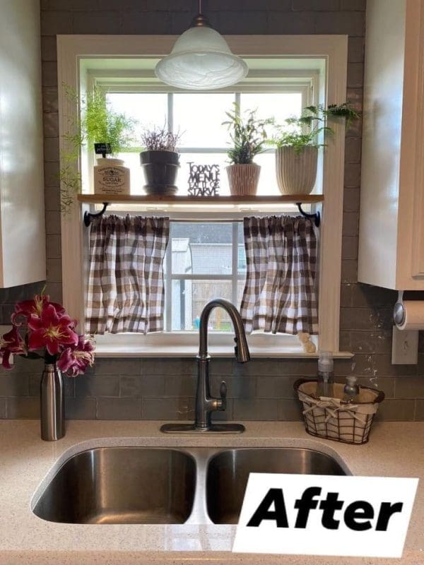 faux farmhouse shelves