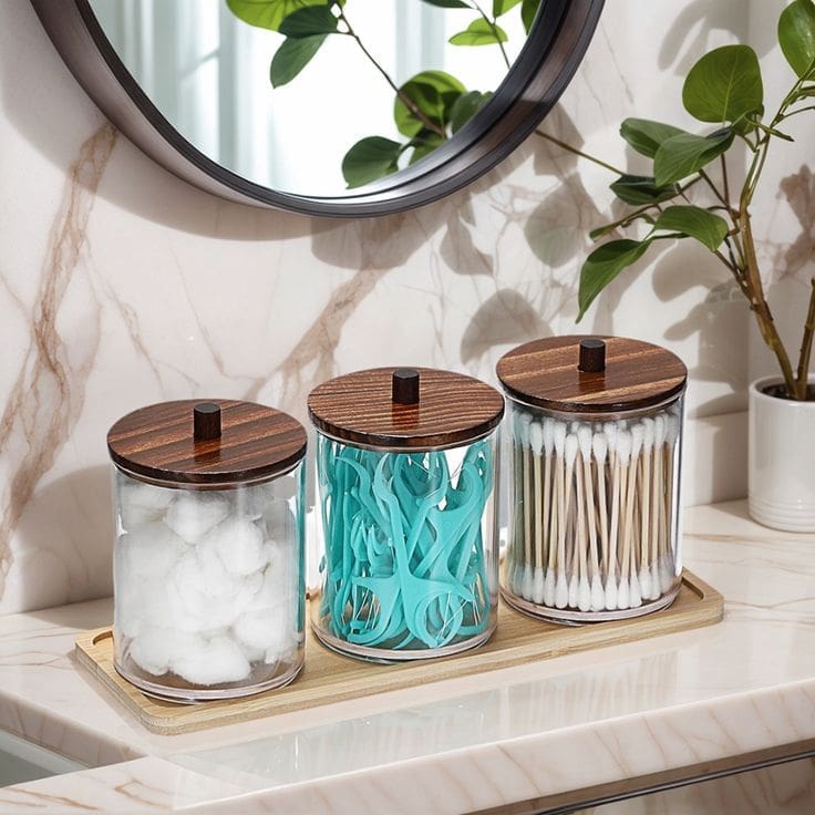 rustic cotton swab holder