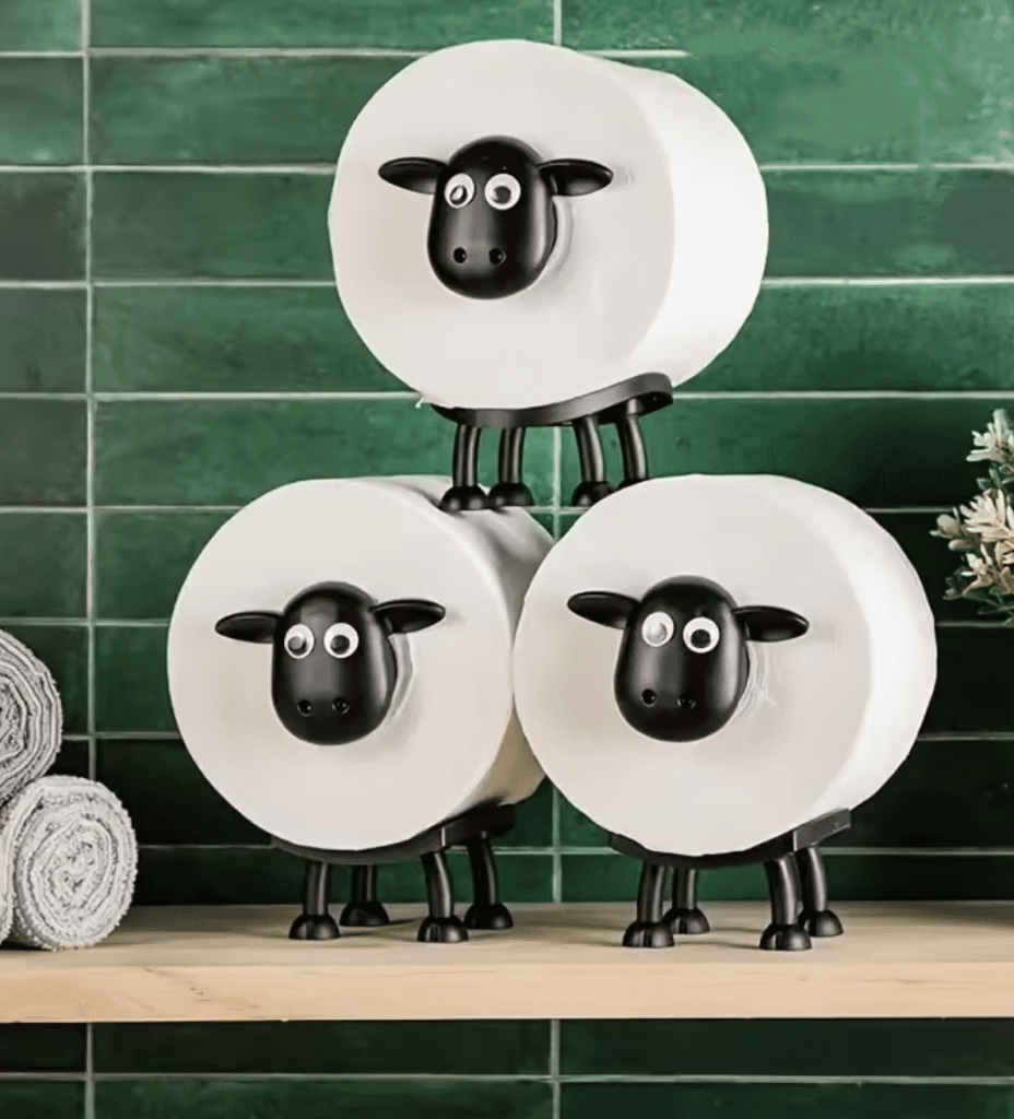sheep toilet roll holder