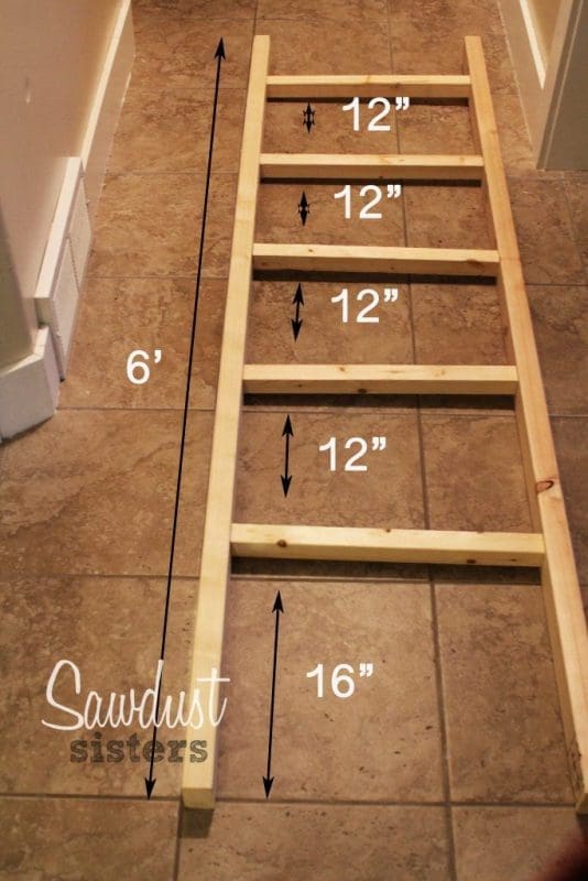 Dollar Tree Farmhouse DIY Ideas towel ladder rack