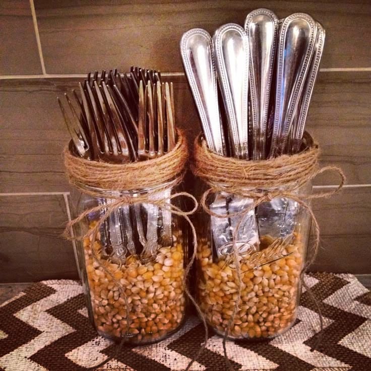 twine wrapped utnesil holder