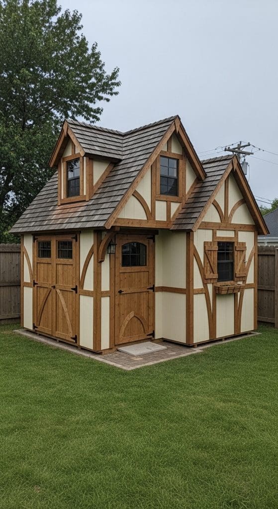 tudor style shed
