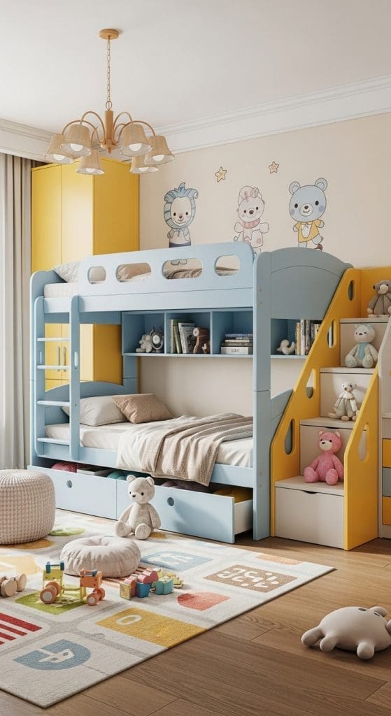 bunk bed with storage