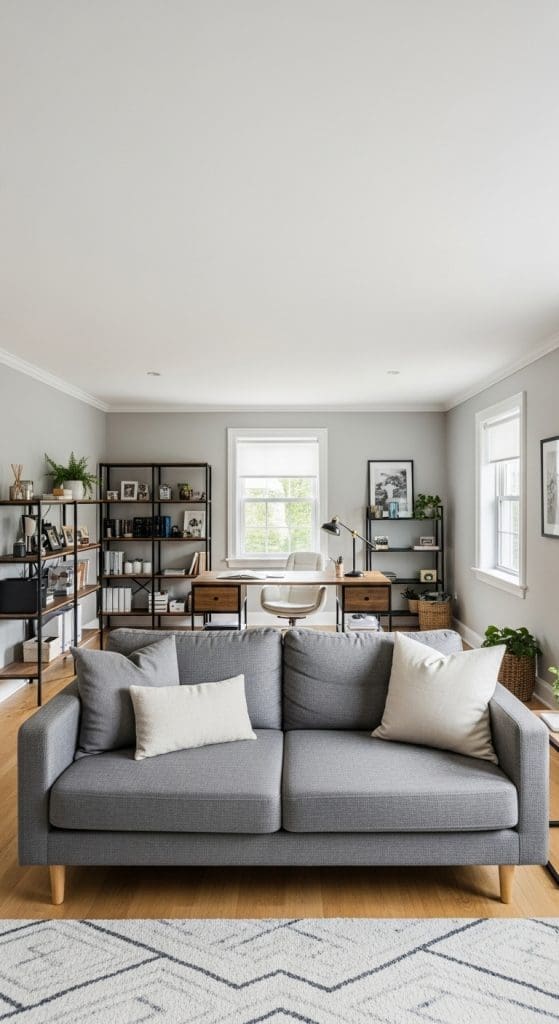 couch in the middle of the room Office with Couch ideas