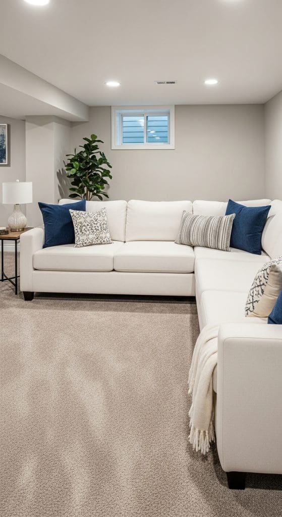 sectional sofa Basement TV Rooms