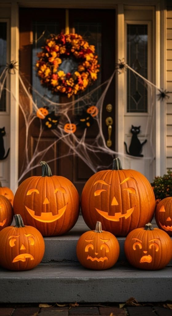 pumpkin family Simple Outdoor Halloween Decor