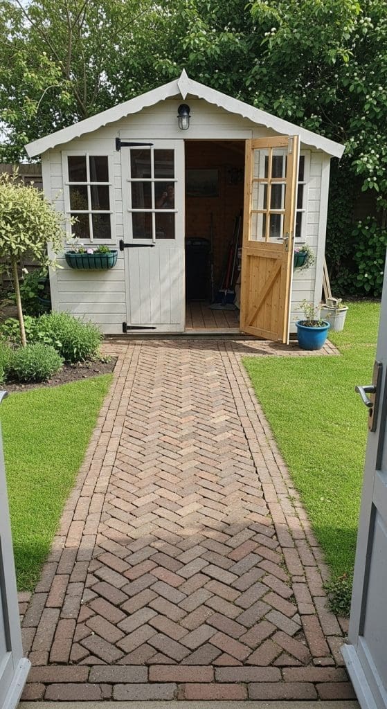 herringbone Garden Shed Ideas