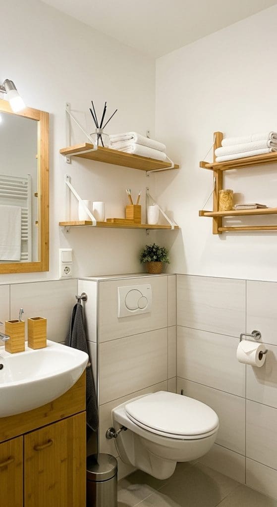 Japandi inspired small toilet
