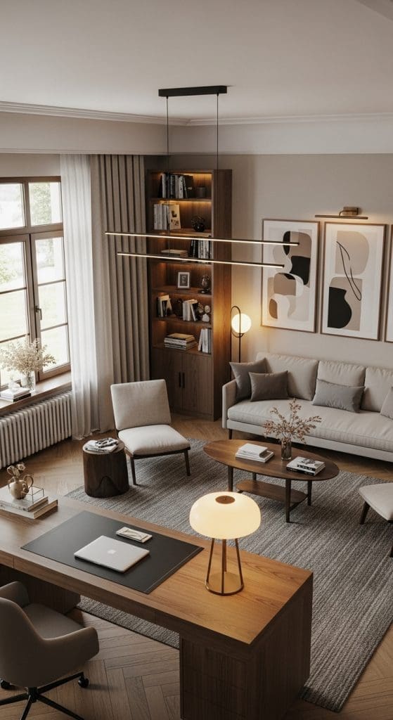 lamps and lighting in home office
