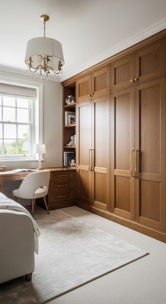 built in storage in bedroom
