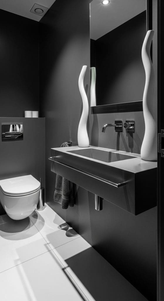 towel rail and sink basin