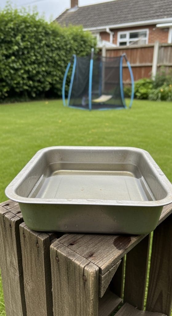 metal serving tray Bird Bath