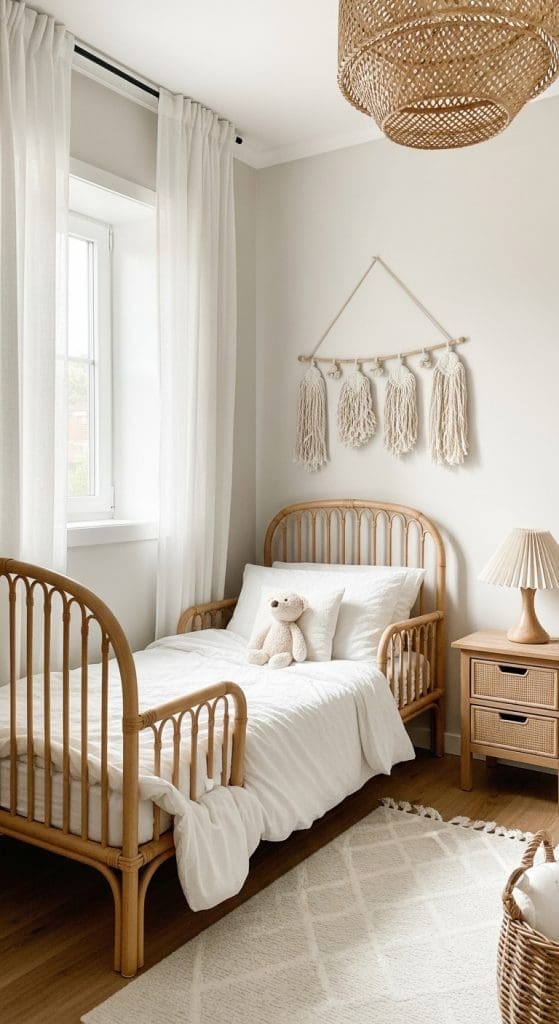 Luxury Kids Bedroom with rattan