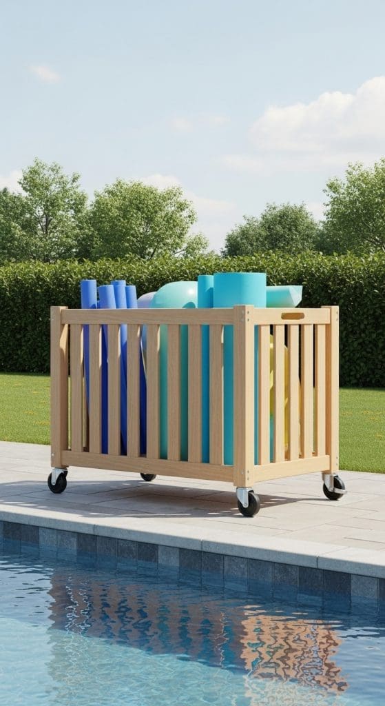 rolling cart float storage