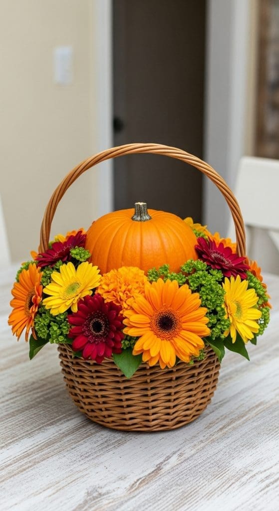 pumkin flower basket