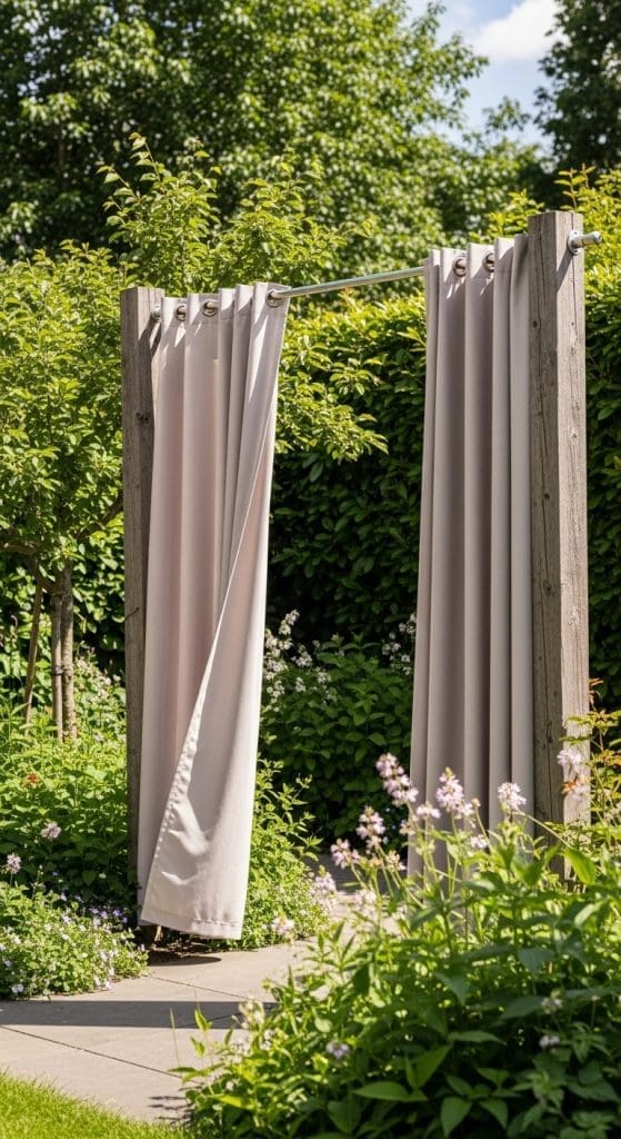 hanging curtains Cheap Privacy Fence