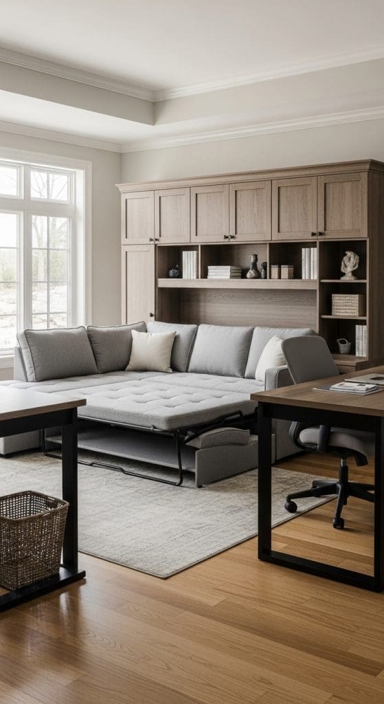 corner sofa bed set up