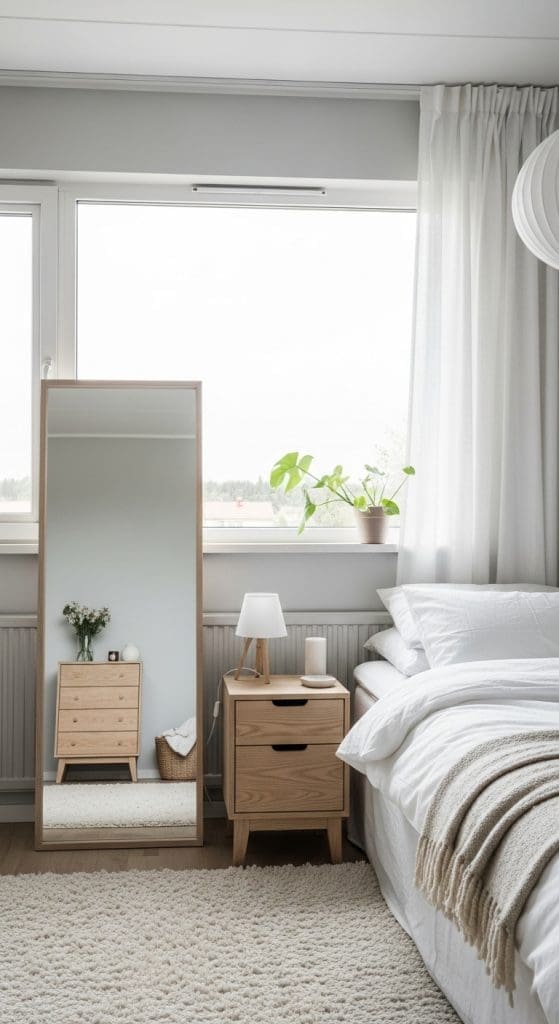 large mirror bedroom