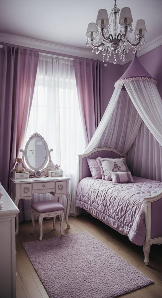 mini vanity dresser in Luxury Kids Bedroom
