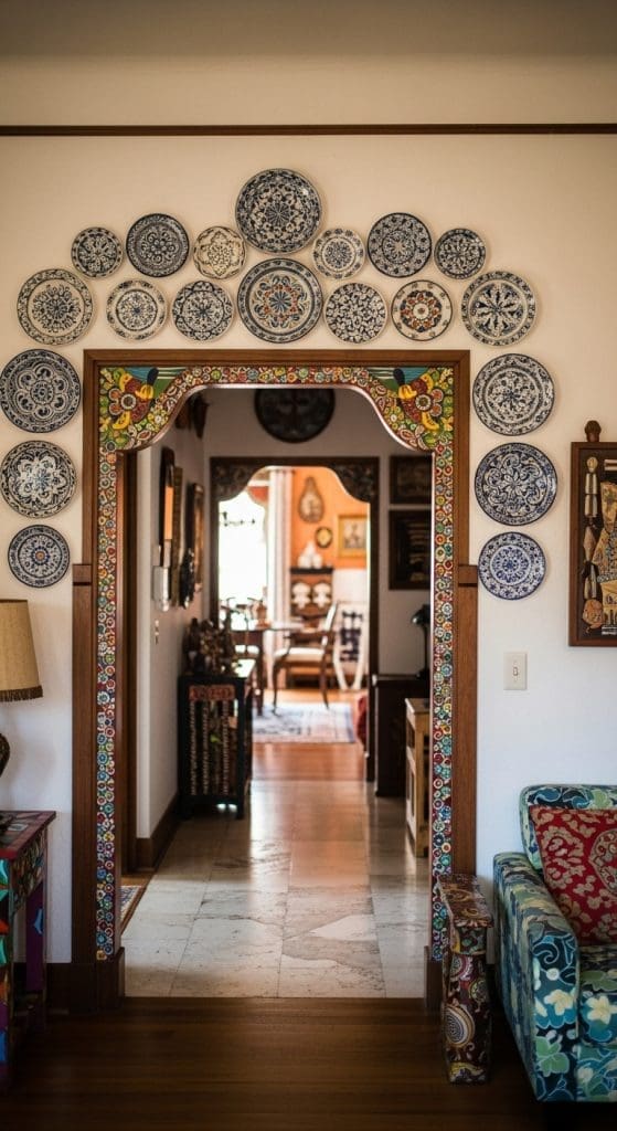 outline door with plates Hanging Plates on the Wall