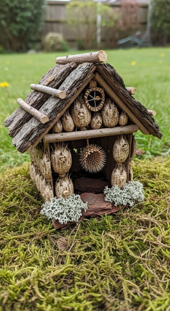 thistle pod fairy house DIY ideas