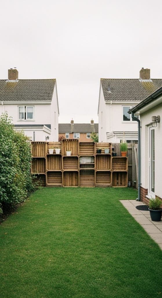 wooden crate wall Cheap Privacy Fence