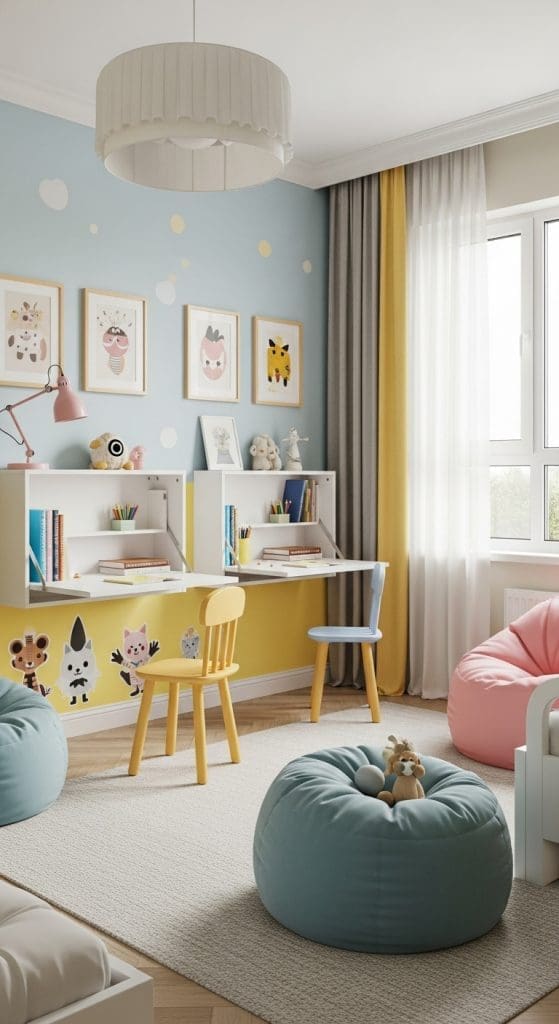 wall mounted desk for child's bedroom