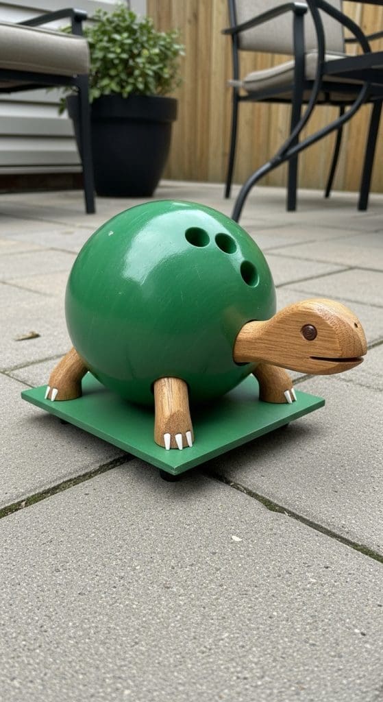 turtle Bowling Ball Yard Art