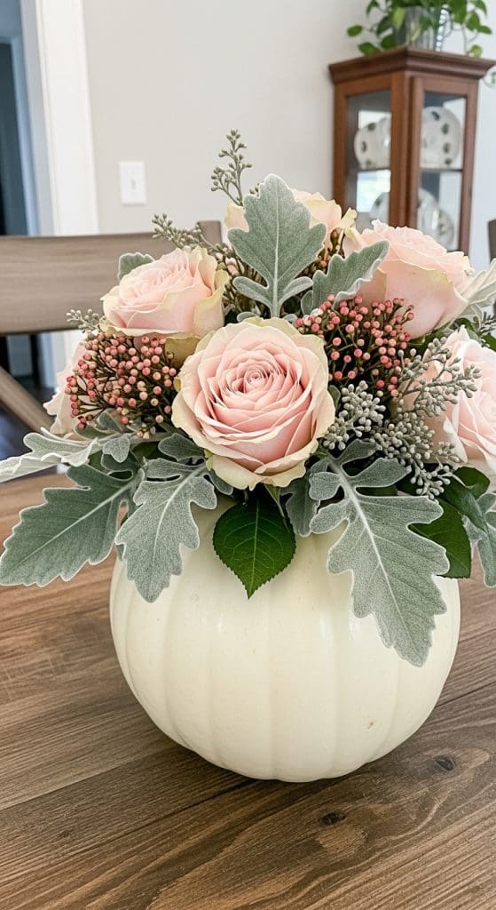 white pumpkin Floral Arrangements