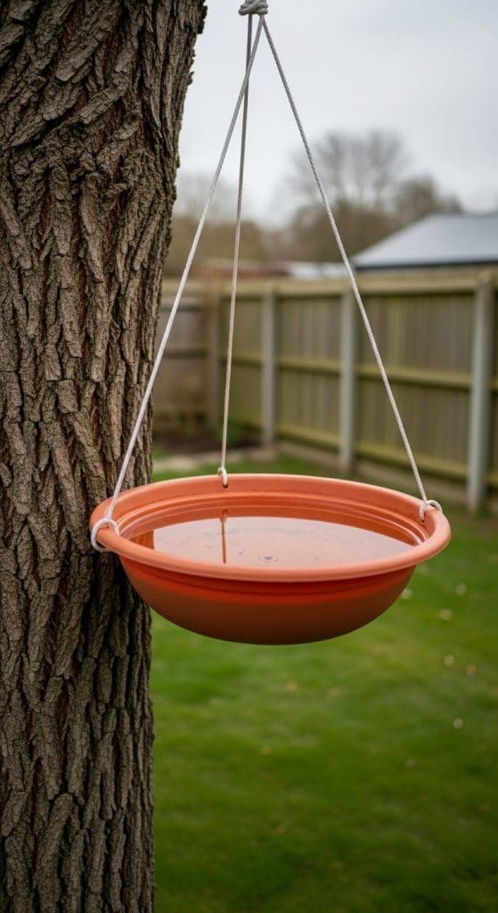 plastic plant pot DIY Bird Bath