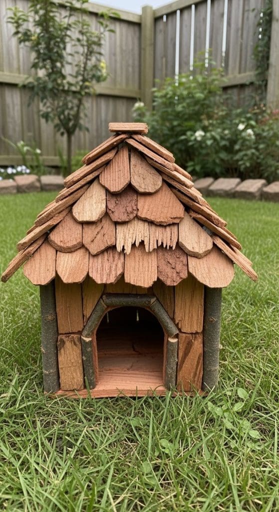 cedar wood chips fairy house DIY ideas
