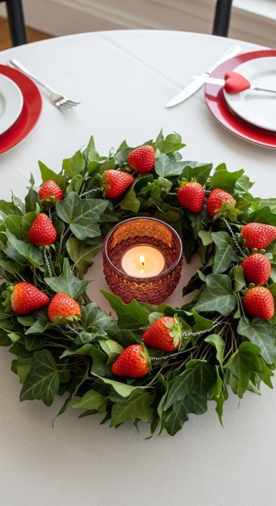 strawberry wreath centerpiece