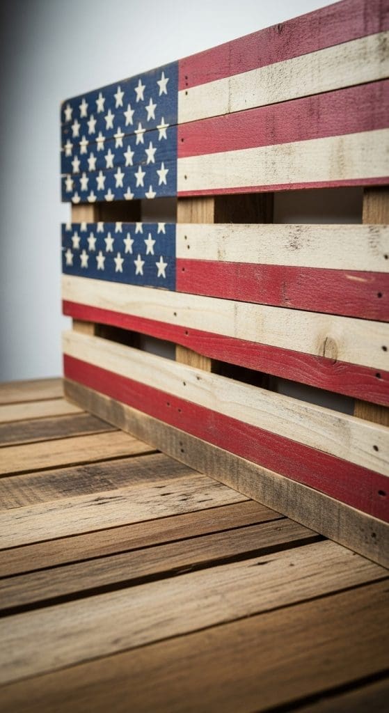 wooden palette painted