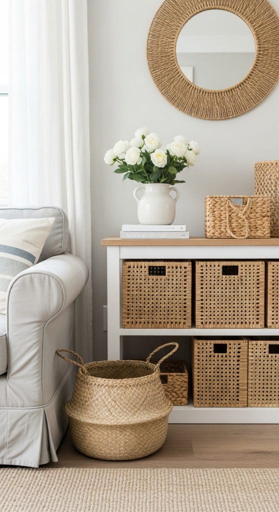 rattan storage boxes