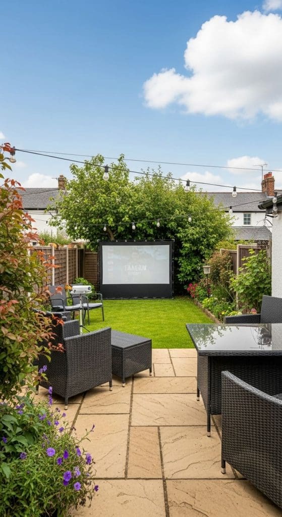 backyard movie DIY Backyard Oasis