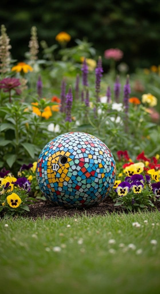 mosaic Bowling Ball Yard Art