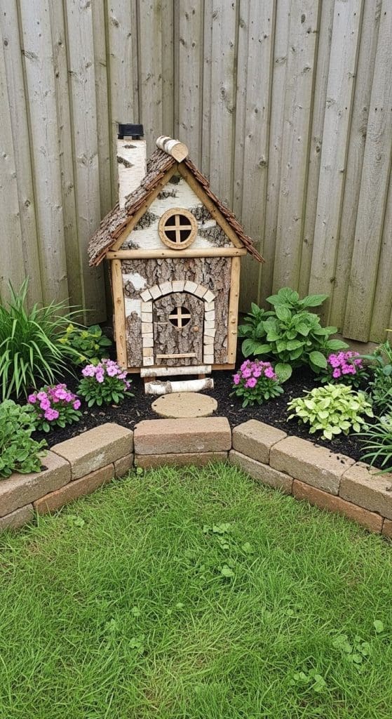 birch bark fairy house ideas