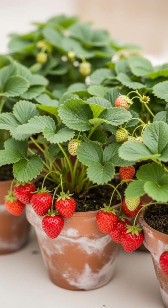 mini strawberry potted plants