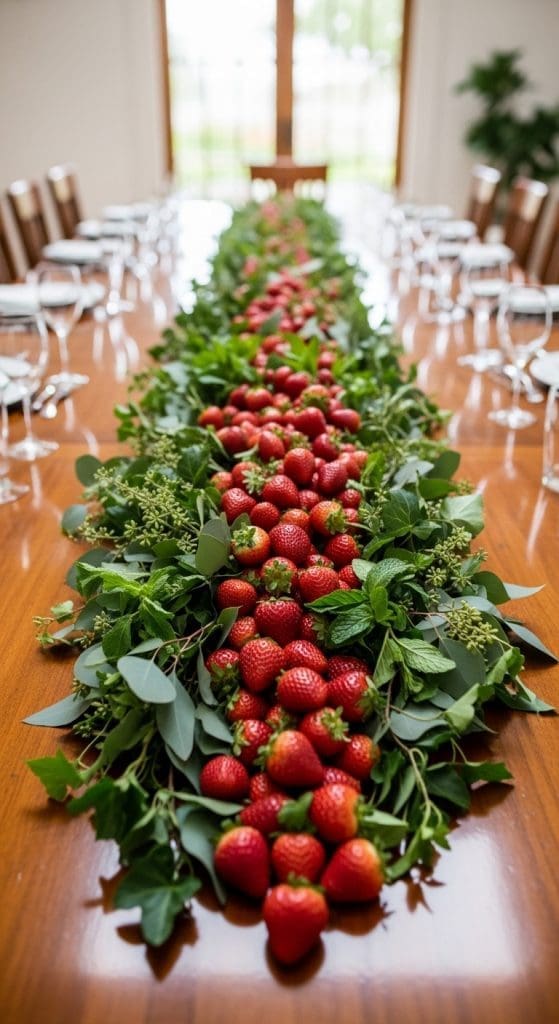 Strawberry garland runner