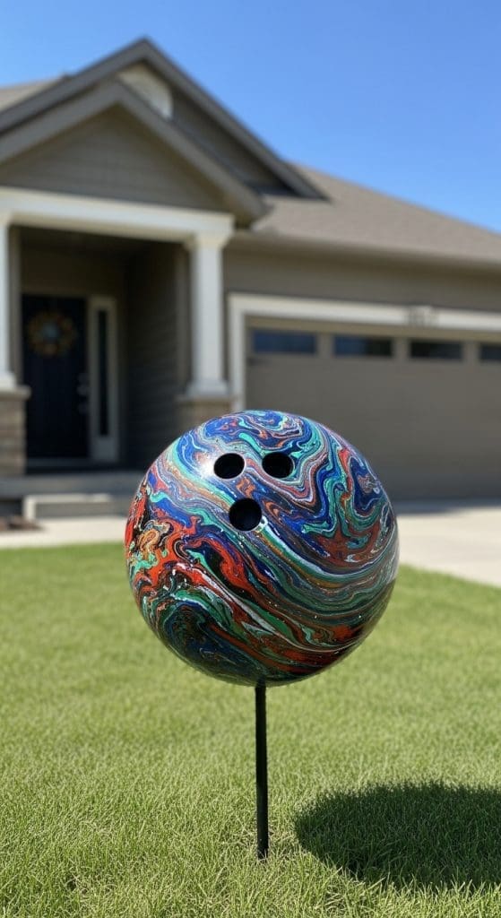 abstract art Bowling Ball Yard Art