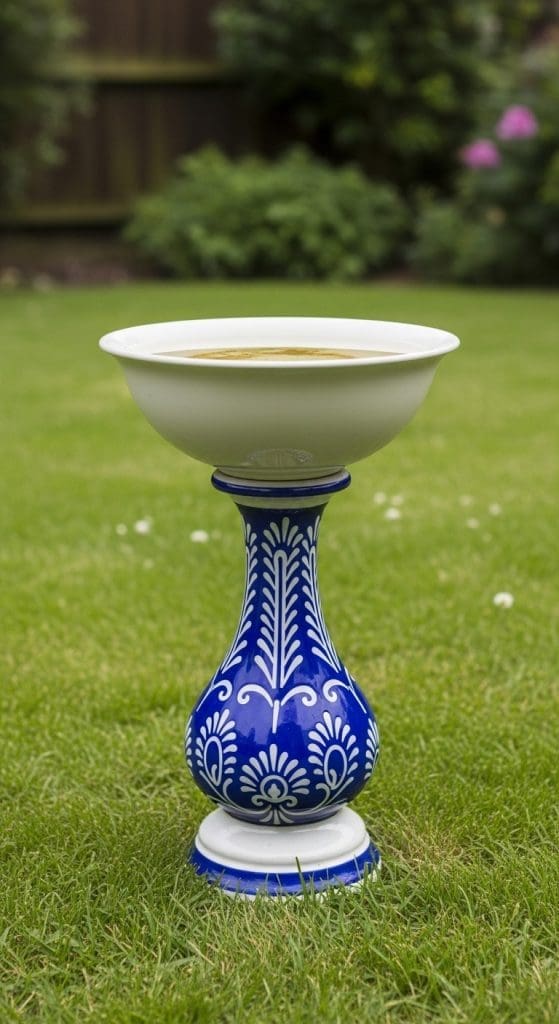 lamp base as Bird Bath