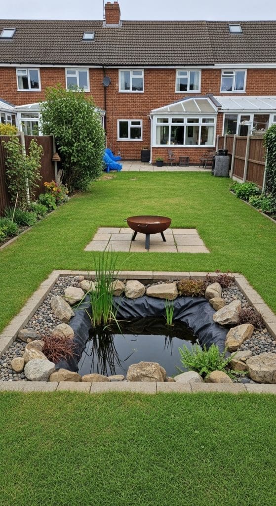 fire pit and pond combo