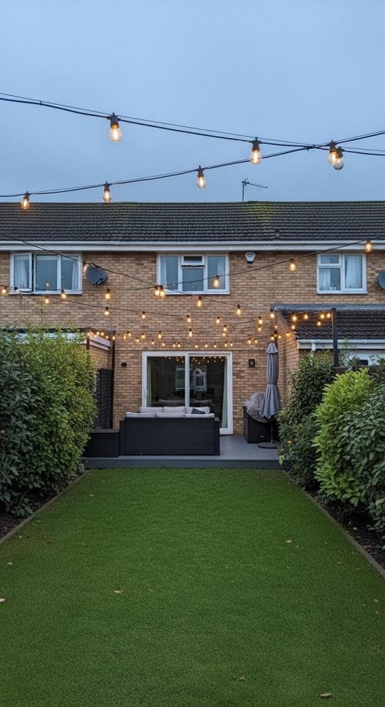 string led lights in garden