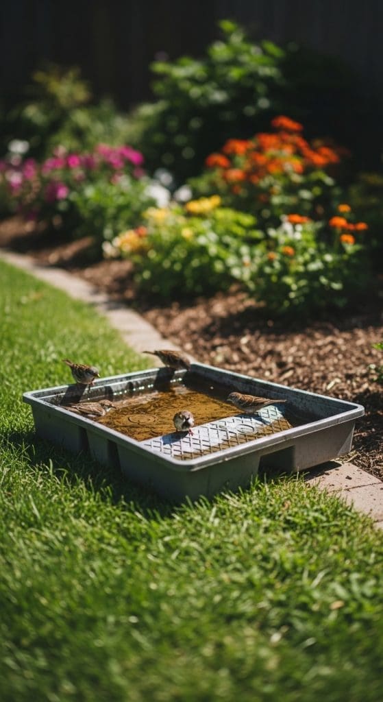 paint tray Bird Bath
