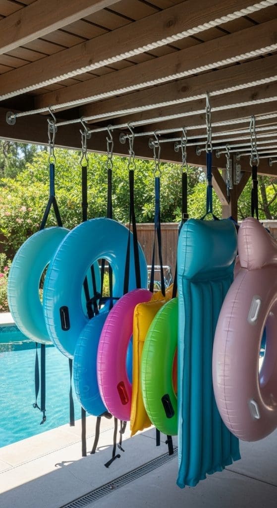 ropes and pool floats